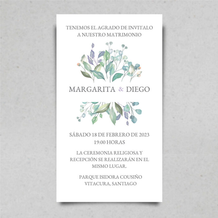 Margarette | Invitación de bodas para editar online