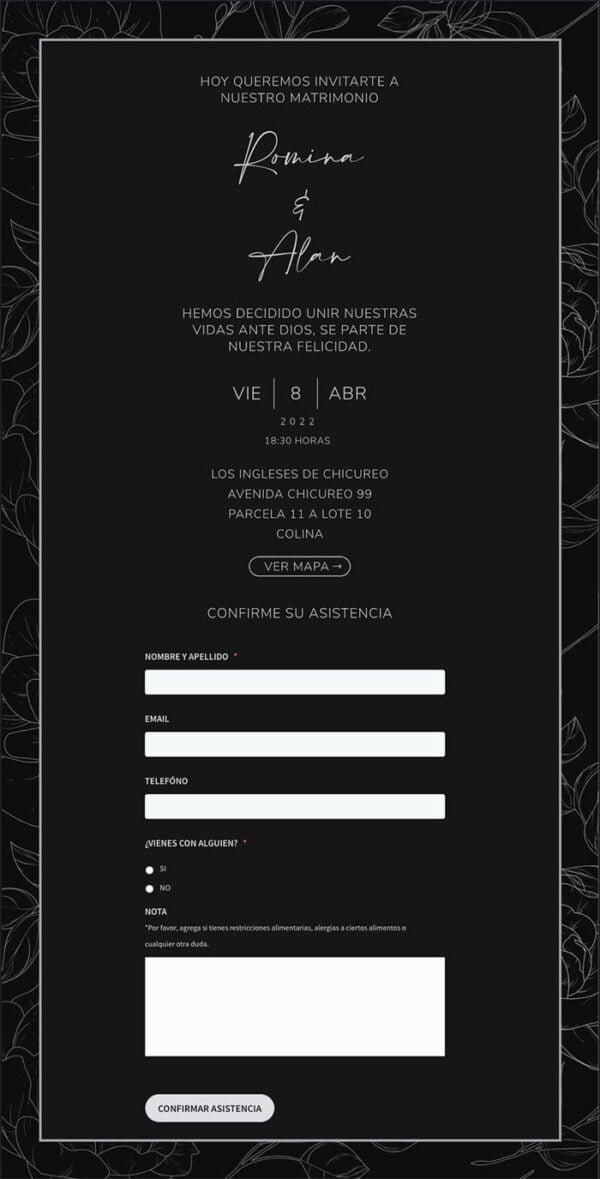 Modelo Romina | Invitaciones Digitales de Boda para Whatsapp - Imagen 3